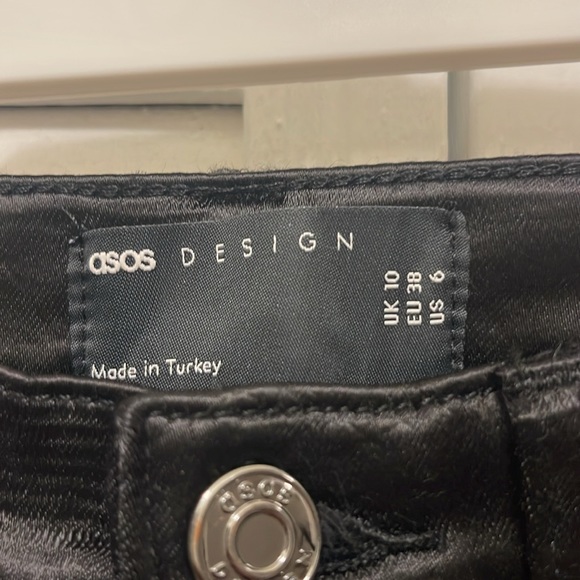 asos silk high waisted straight leg pants - Picture 3 of 3